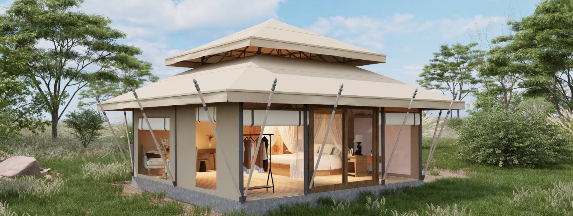 太仆寺旗户外野奢帐篷